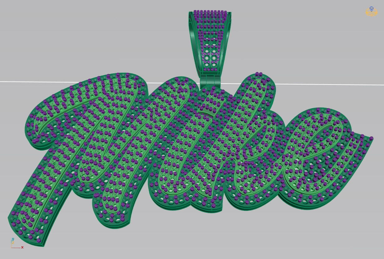 Mike double layer pendant 3D print model 3D print model_14