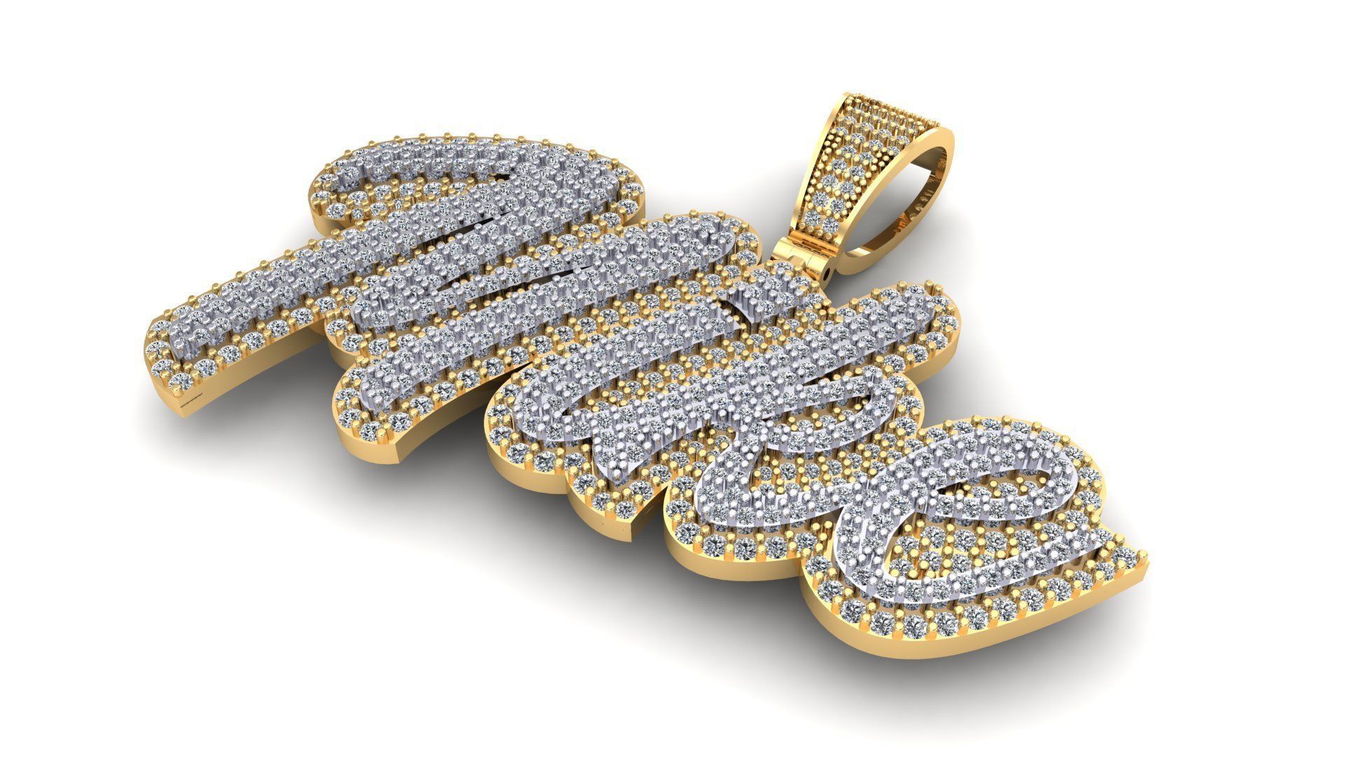 Mike double layer pendant 3D print model 3D print model_5