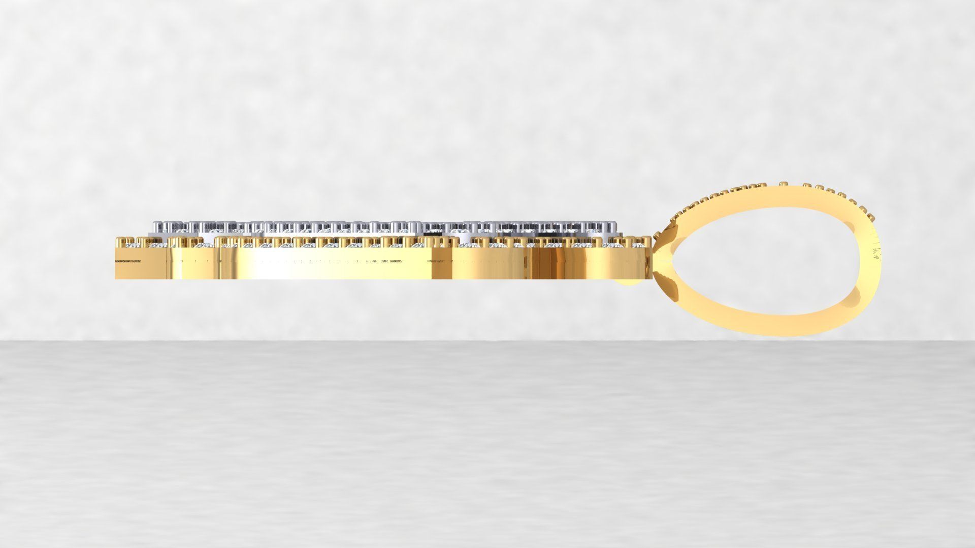 Mike double layer pendant 3D print model 3D print model_8