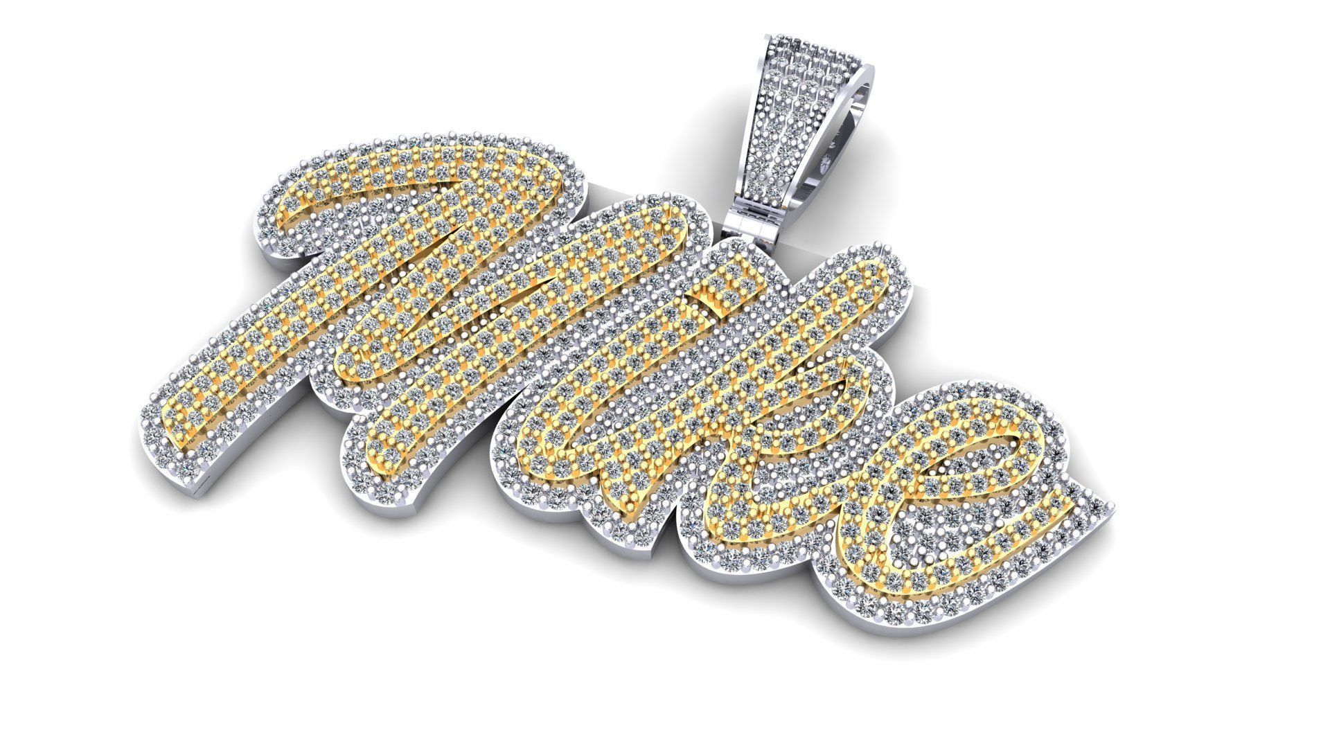 Mike double layer pendant 3D print model 3D print model_1