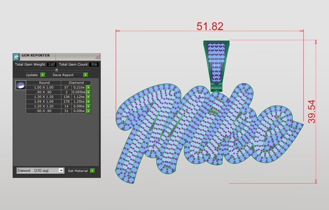 Mike double layer pendant 3D print model 3D print model_17