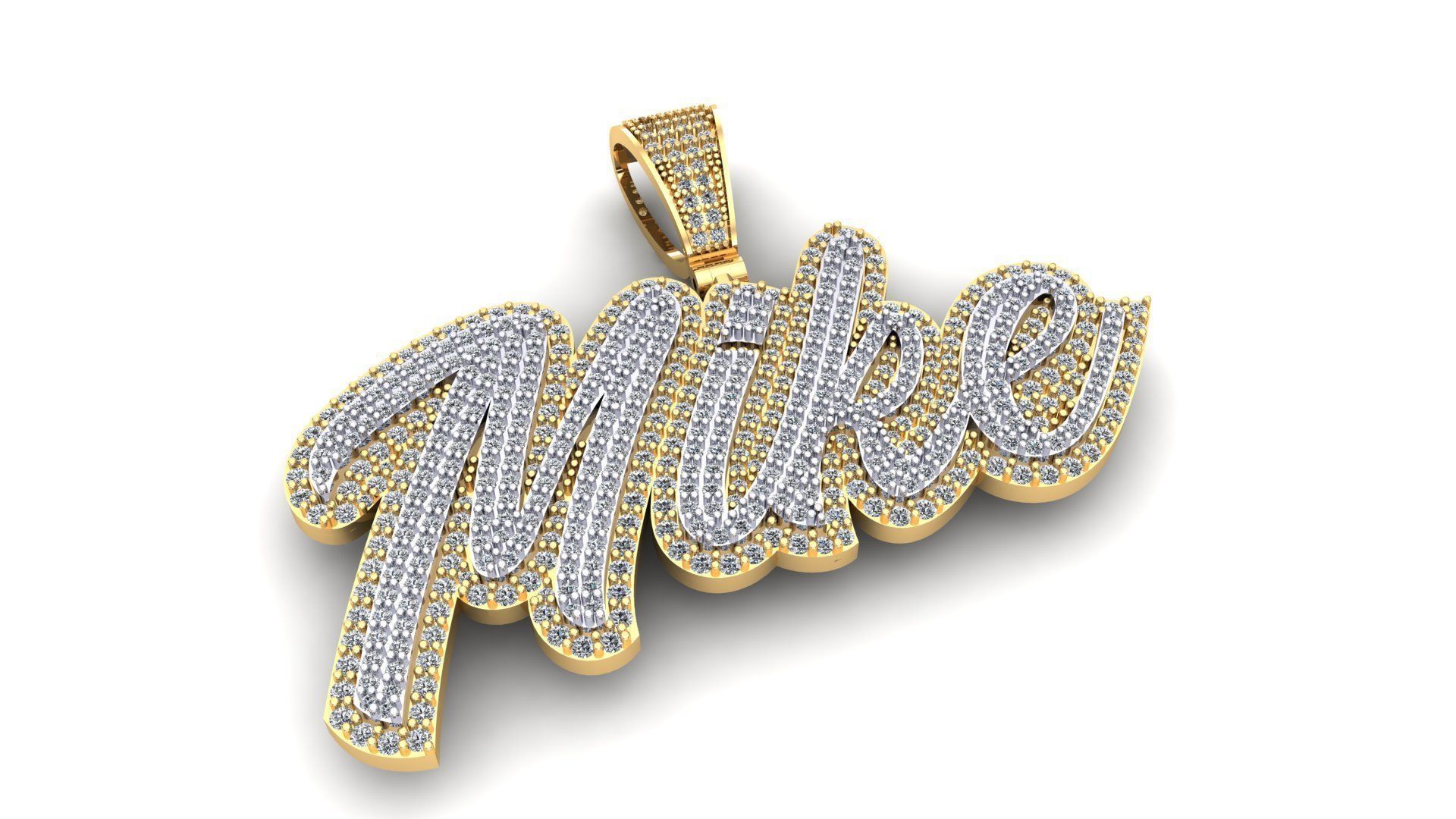 Mike double layer pendant 3D print model 3D print model_6