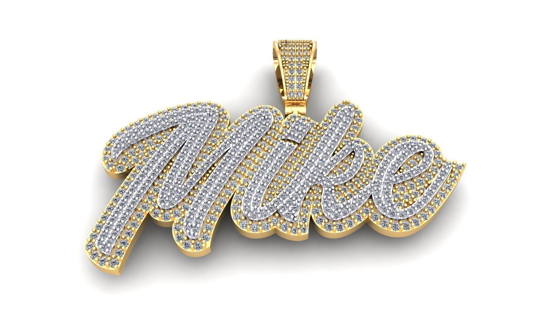 Mike double layer pendant 3D print model 3D print model_7