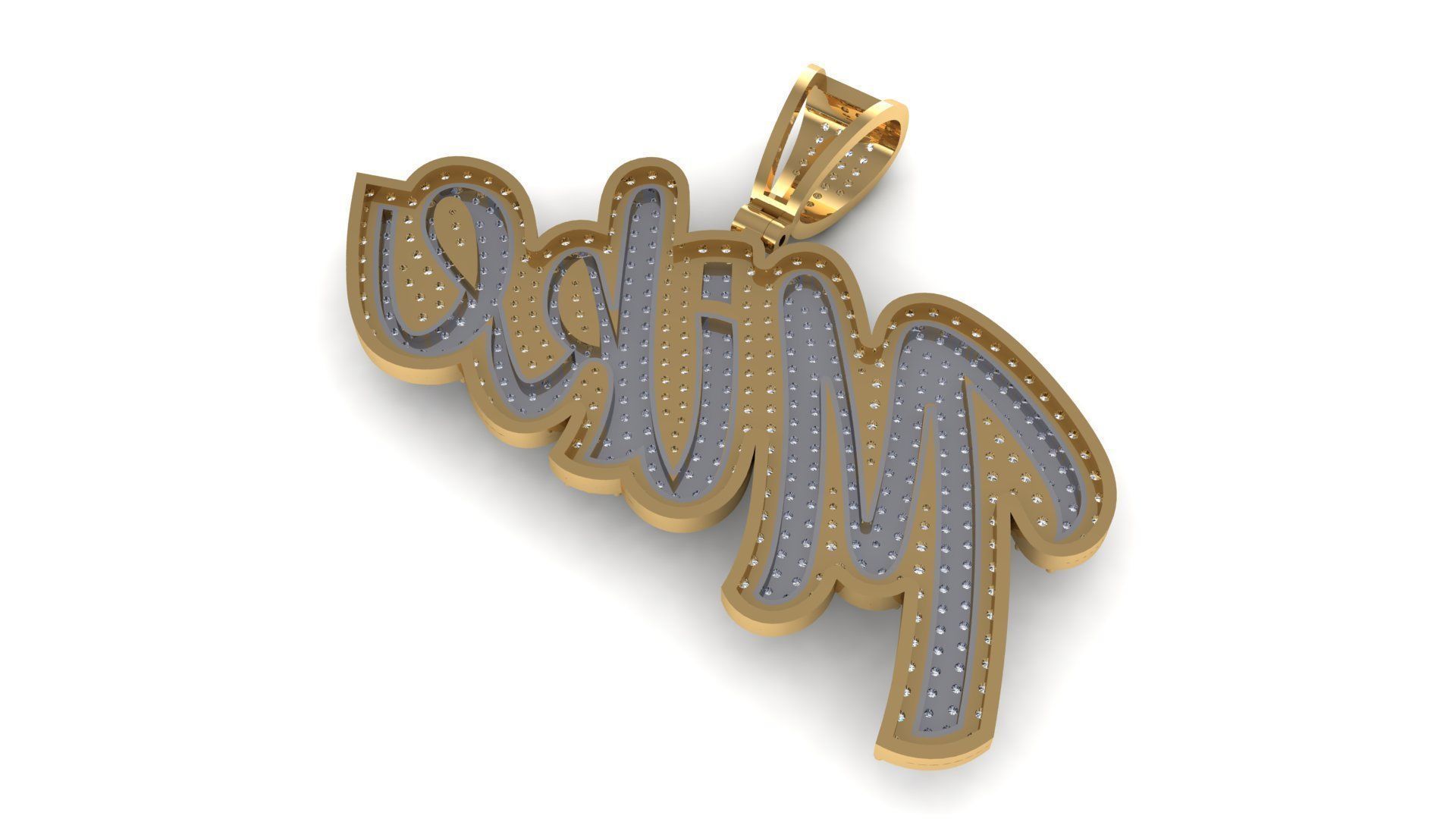 Mike double layer pendant 3D print model 3D print model_11