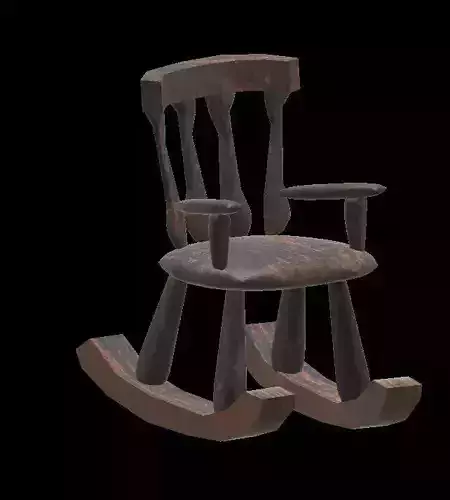 Wooden Rocking Chair - Black Walnut