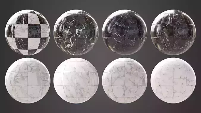 PBR marble tile materials  Texture