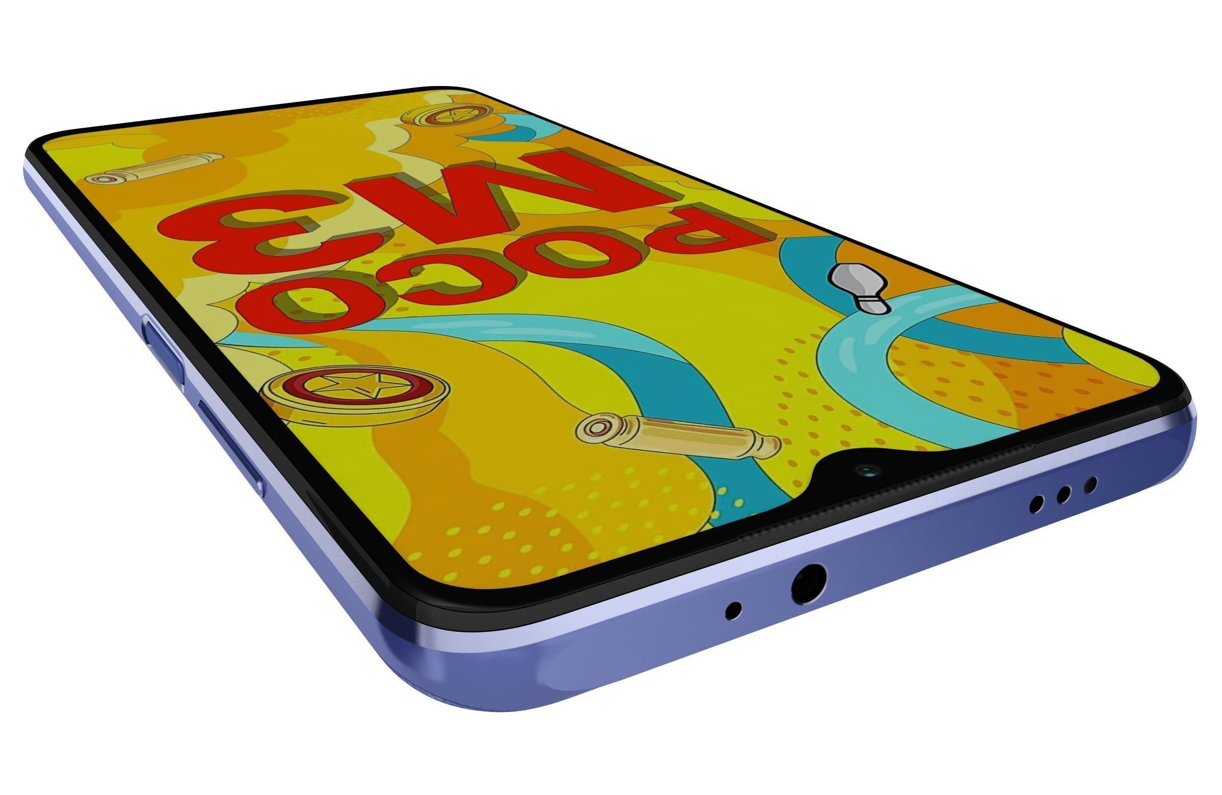 Xiaomi Poco M3 Blue 3D model_12