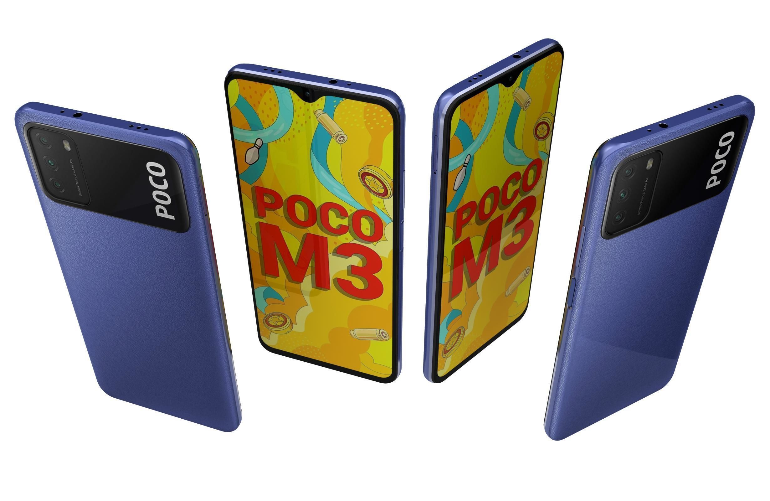 Xiaomi Poco M3 Blue 3D model_5