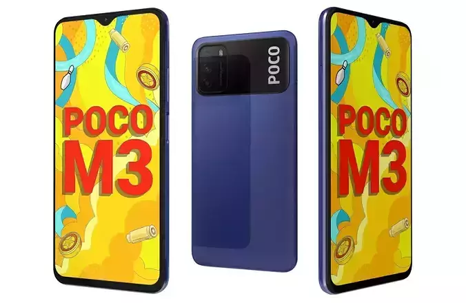 Xiaomi Poco M3 Blue 3D model