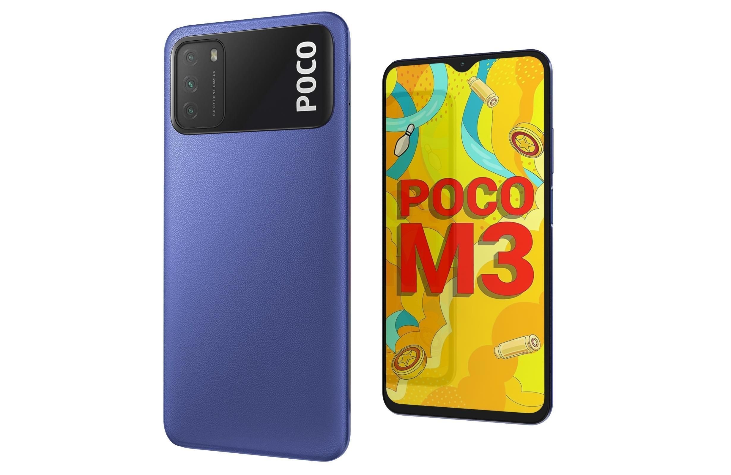 Xiaomi Poco M3 Blue 3D model_7