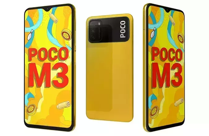 Xiaomi Poco M3 Yellow 3D model