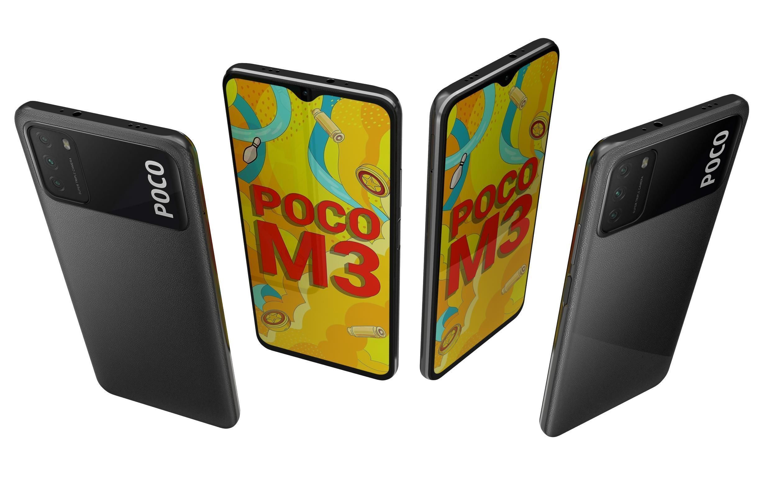 Xiaomi Poco M3 All Colors 3D model_5