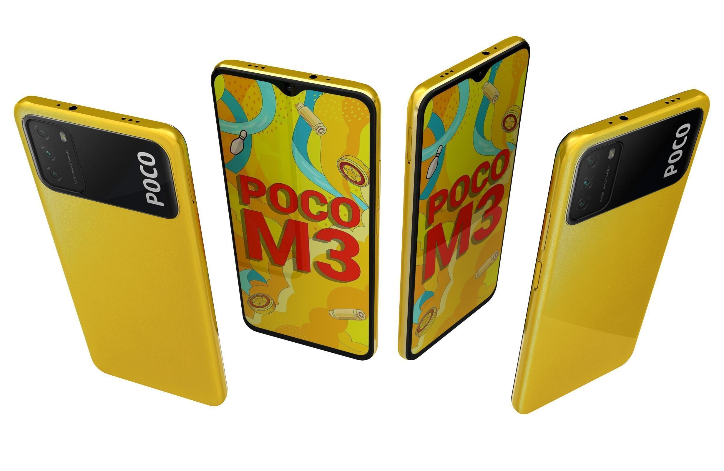 Xiaomi Poco M3 All Colors 3D model_16