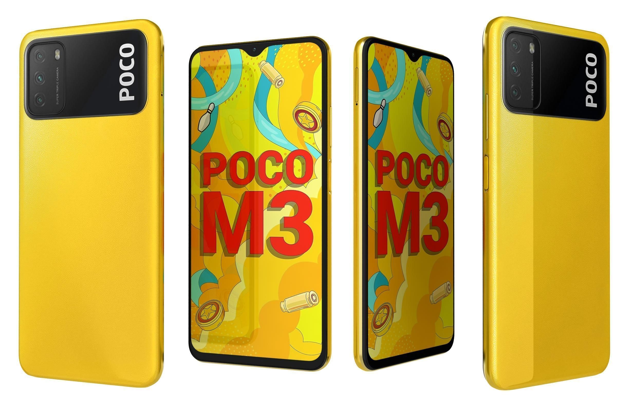 Xiaomi Poco M3 All Colors 3D model_15