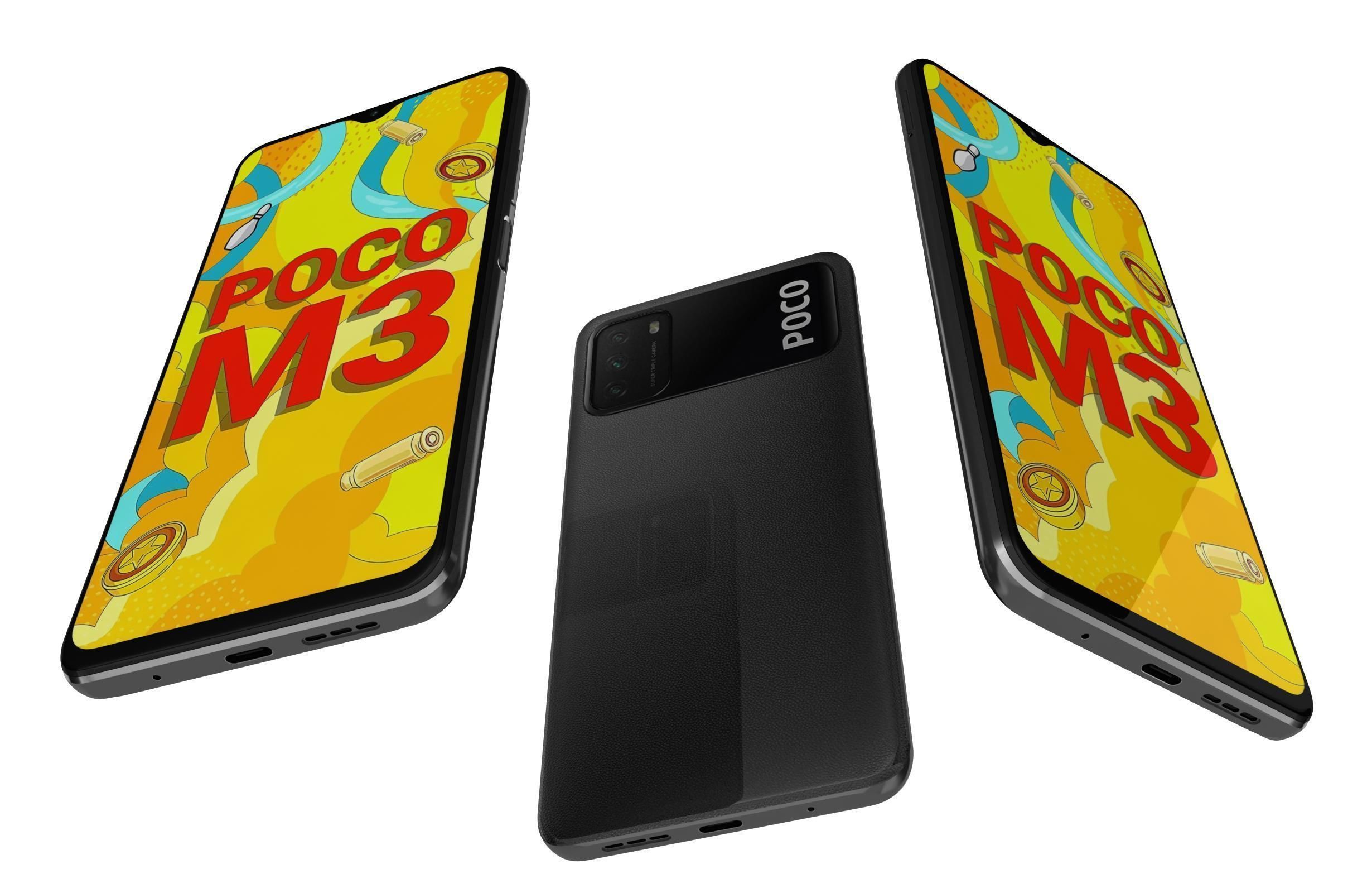 Xiaomi Poco M3 All Colors 3D model_3
