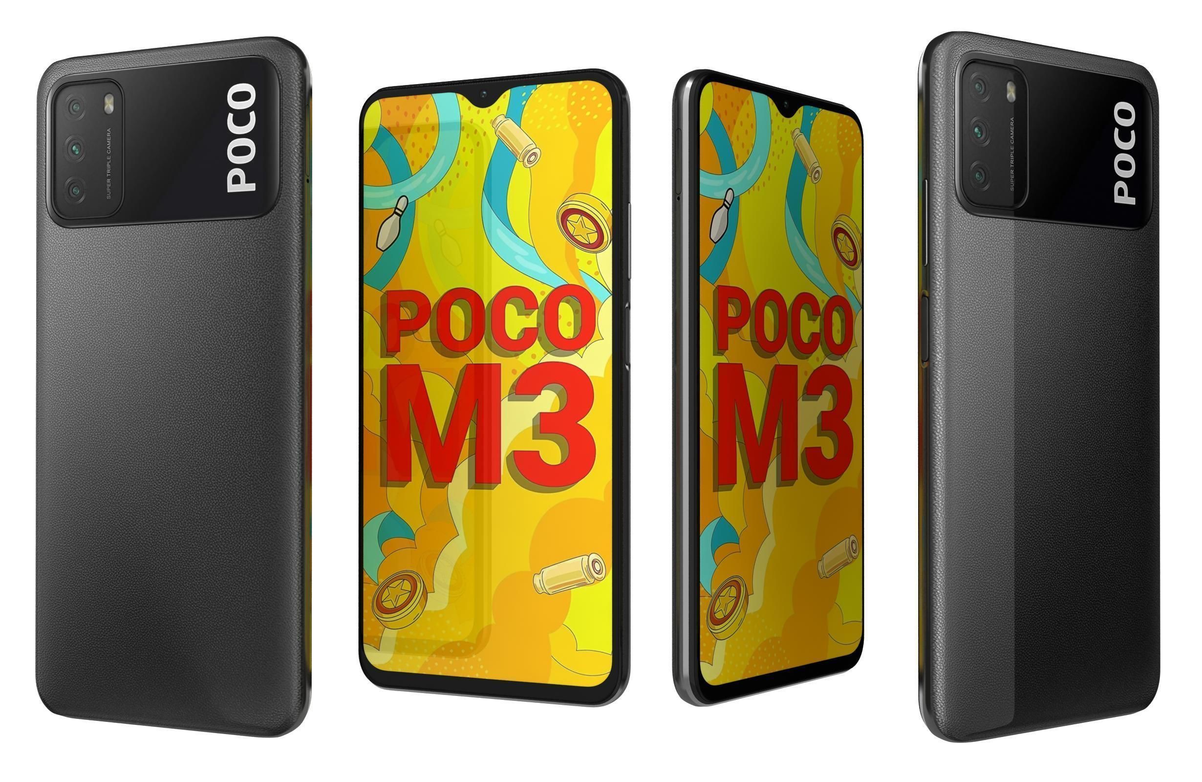 Xiaomi Poco M3 All Colors 3D model_4