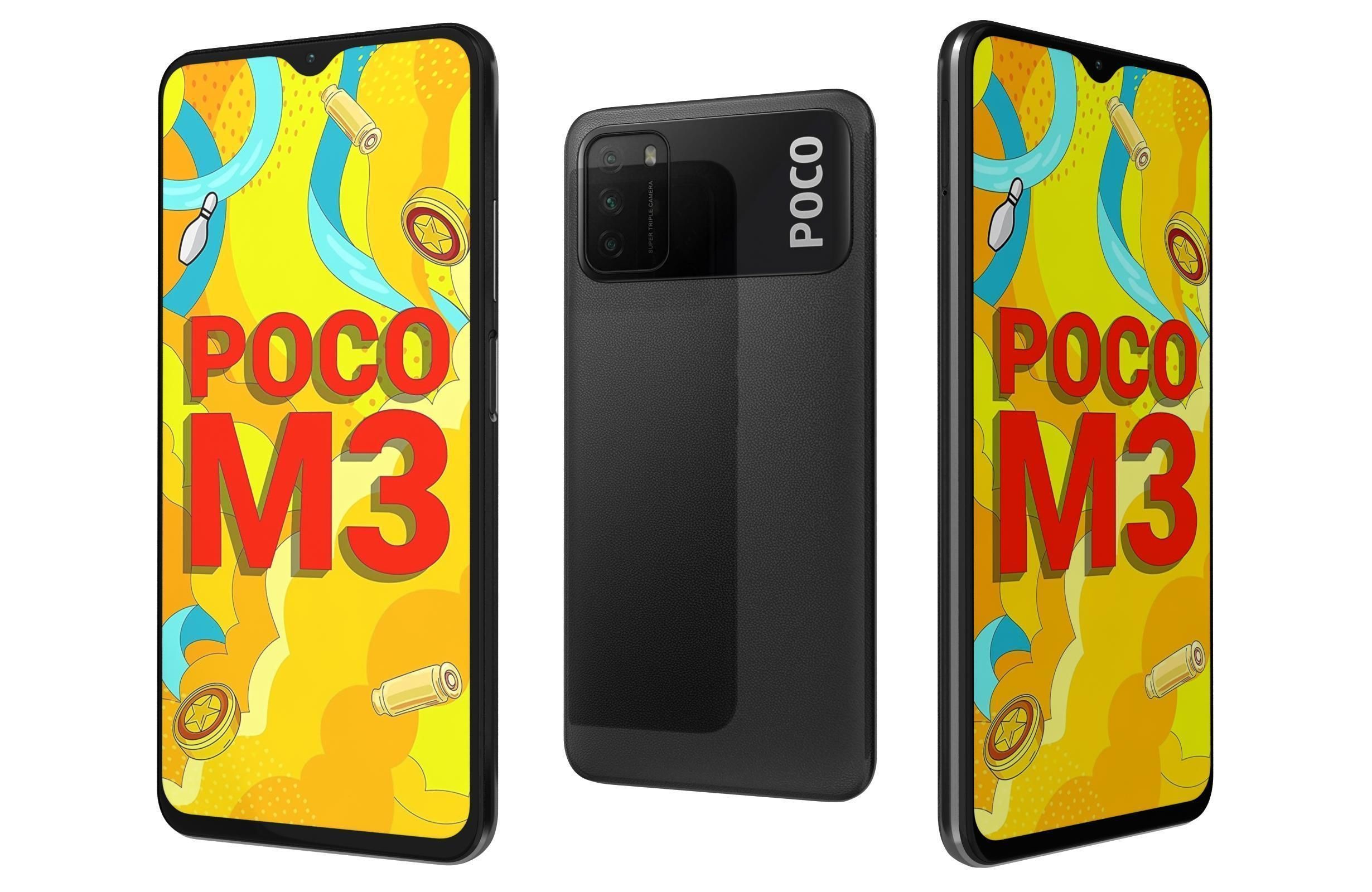 Xiaomi Poco M3 All Colors 3D model_1