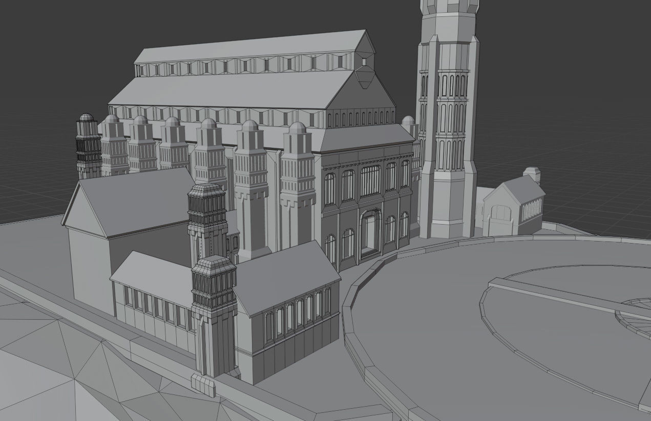 Minas Tirith from Lord of The Rings Low Poly Low-poly 3D model_17