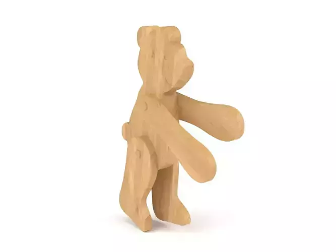 Wooden toy bear