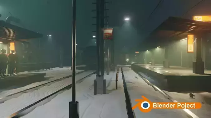 train station 3D model