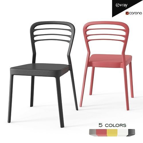 Louvre Chair Low-poly 3D model