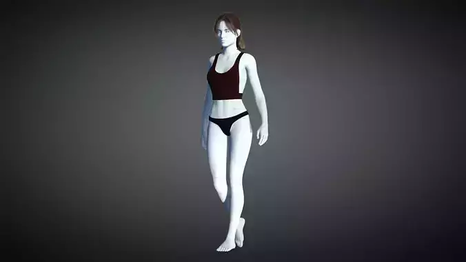 Cyberpunk - Dreamer Underwear Set C Low-poly 3D model