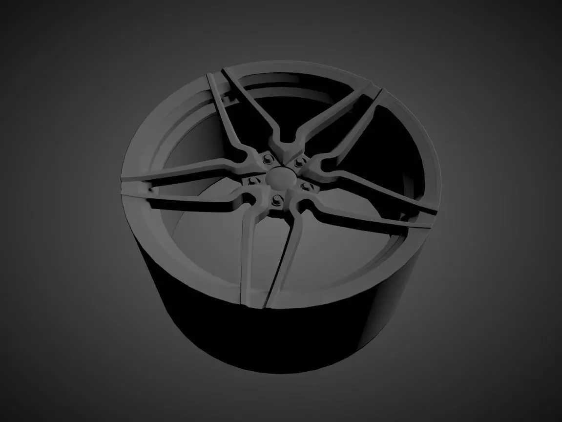 VOSSEN HC-2 scalable and printable rims 3D print model_0