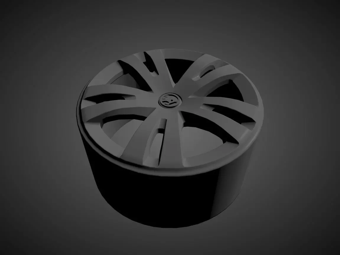 SKODA FABIA RS OEM scalable and printable rims 3D print model_0