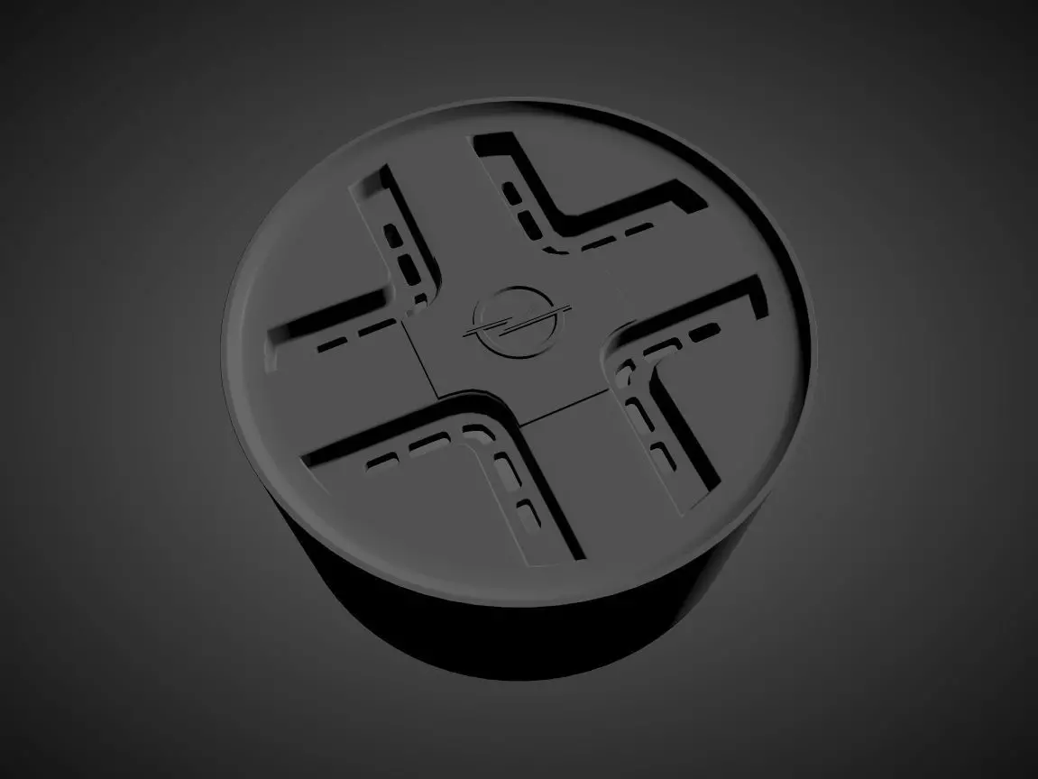 OPEL KADETT OEM scalable and printable rims 3D print model_0