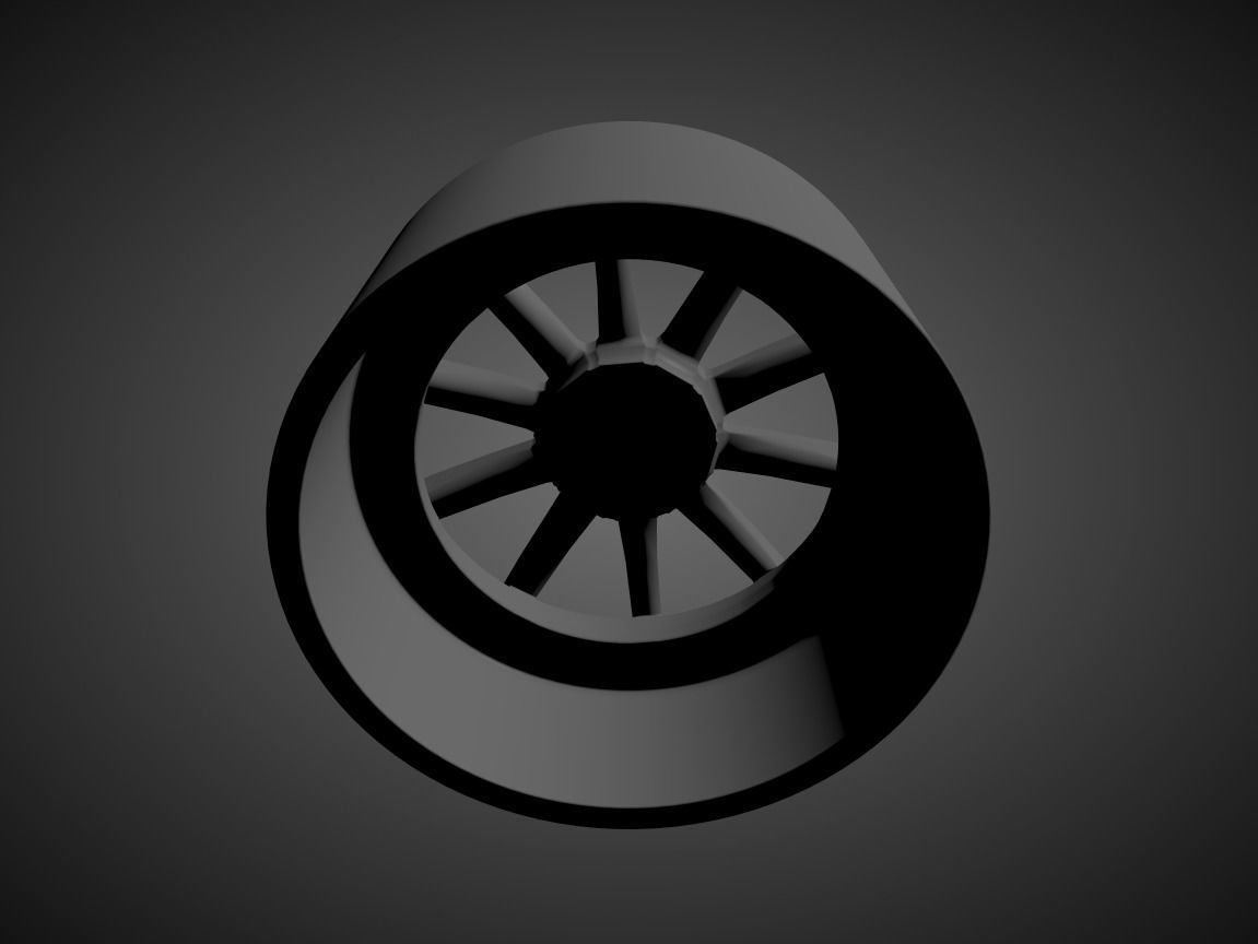 JAPAN RACING JR11 scalable and printable rims 3D print model_1