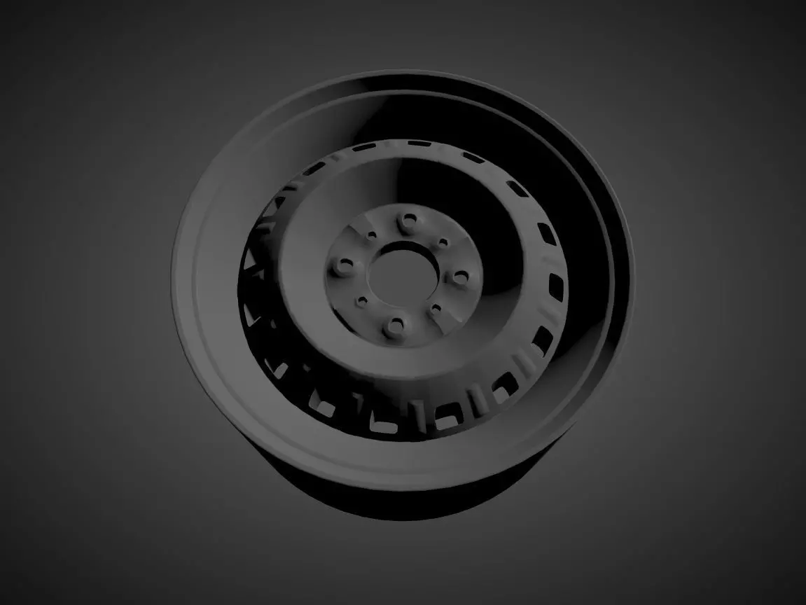 FIAT UNO OEM STEEL RIM scalable and printable 3D print model_0
