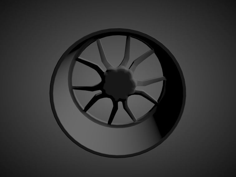 COR VENOM DUO-BLOC CONCAVE scalable and printable rims 3D print model_1