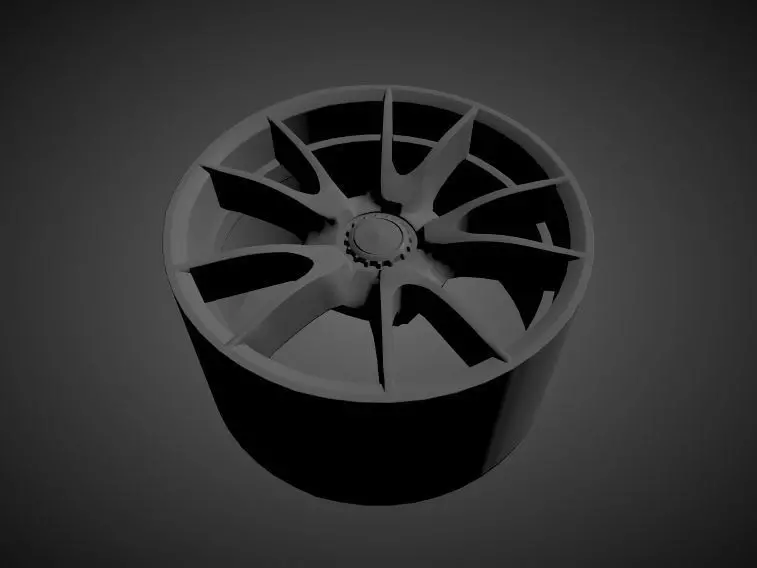 997 GT3 OEM scalable and printable rims 3D print model_0