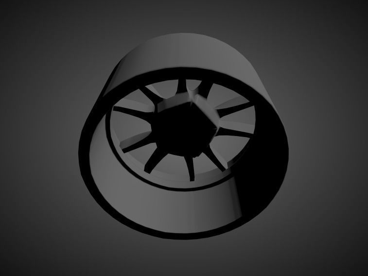 997 GT3 OEM scalable and printable rims 3D print model_1