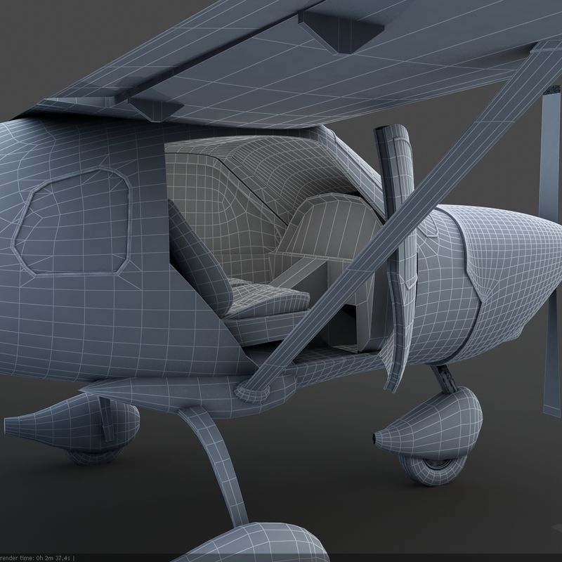 Jabiru F-160C 3D model_12