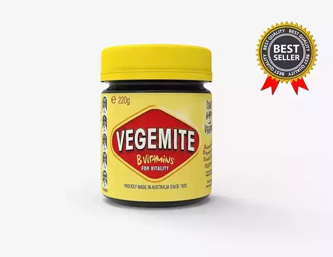 Vegemite Pot 220g - Made in Australia 3D model