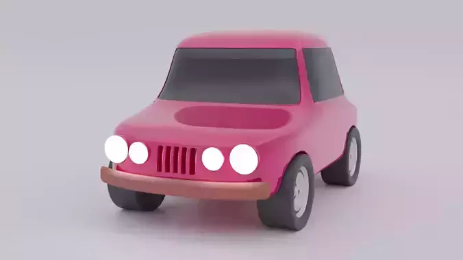 Old School Toy Car 3D model Free low-poly 3D model