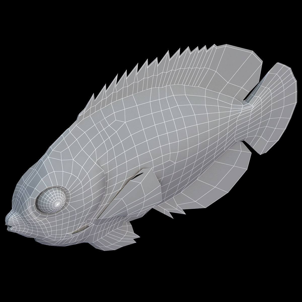 Lemon Lauwiliwili Reef fish 3D model_7