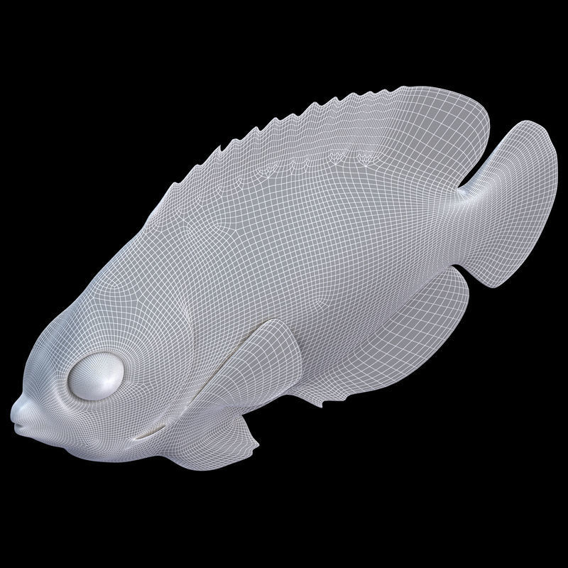 Lemon Lauwiliwili Reef fish 3D model_5