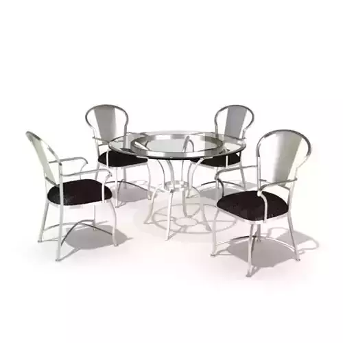 Dining Room Furniture Set Glass Table Chairs