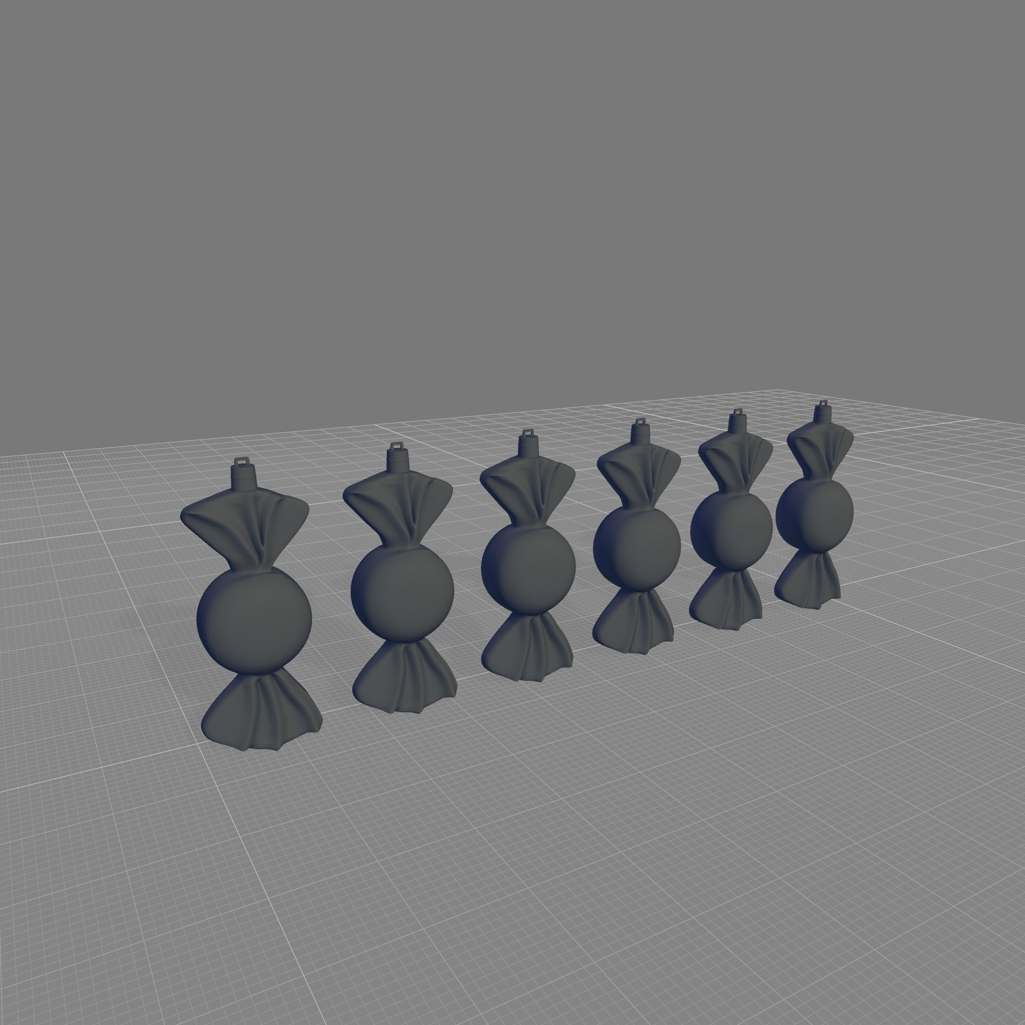 Red Swirled Holiday Shaped Ornament 3D model_4