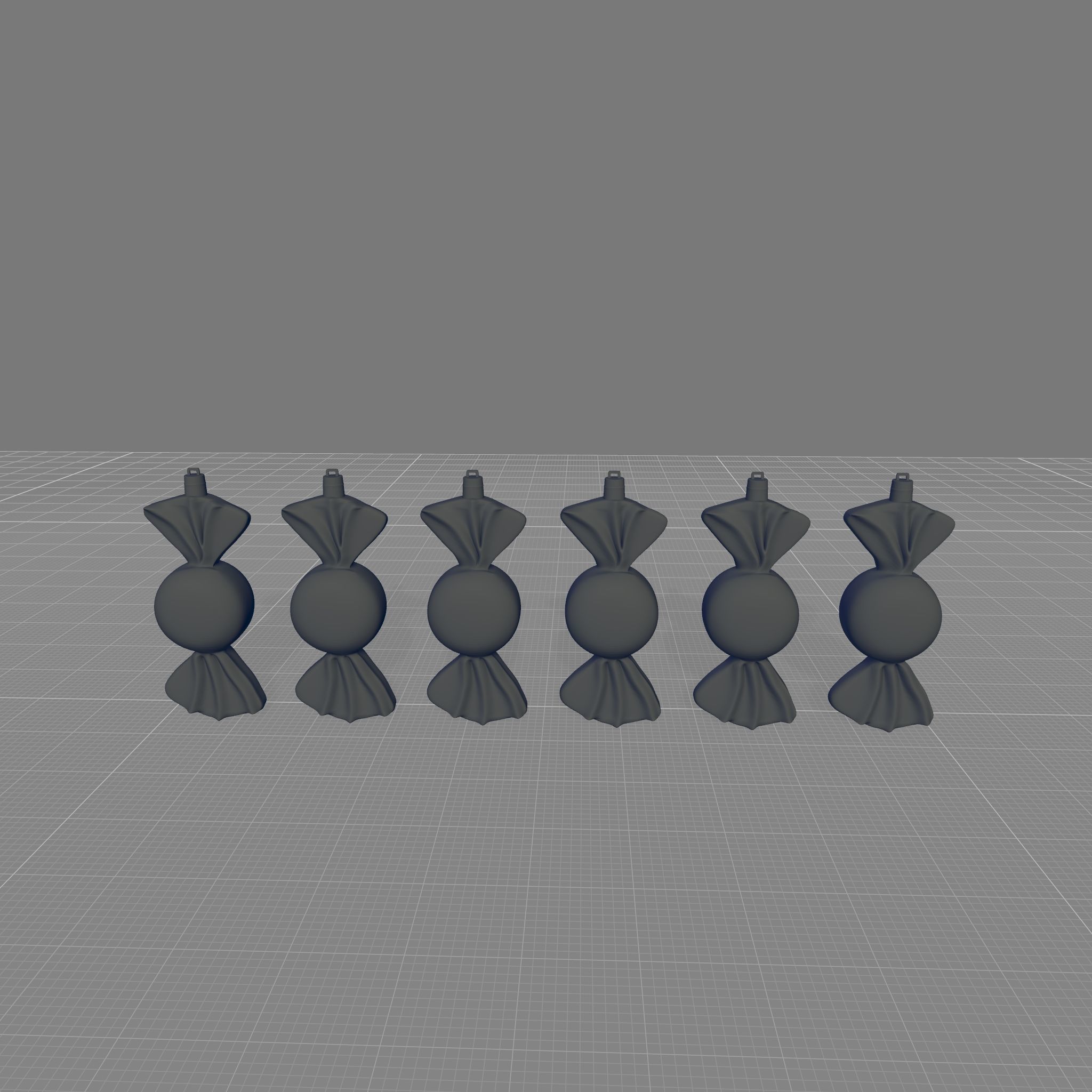 Red Swirled Holiday Shaped Ornament 3D model_5