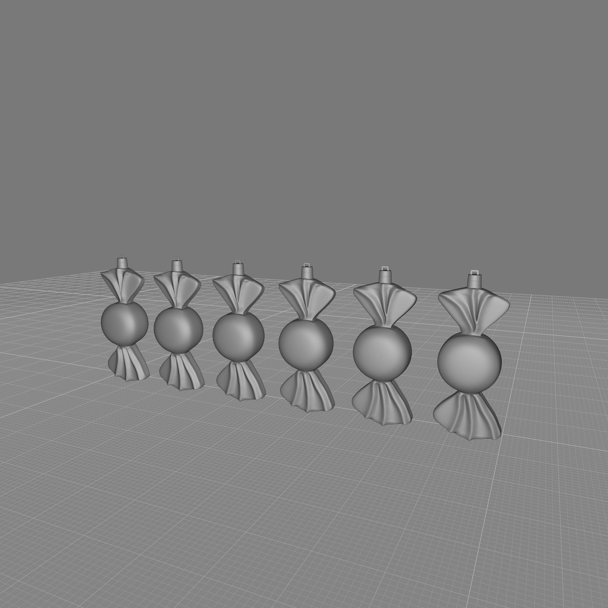 Red Swirled Holiday Shaped Ornament 3D model_3