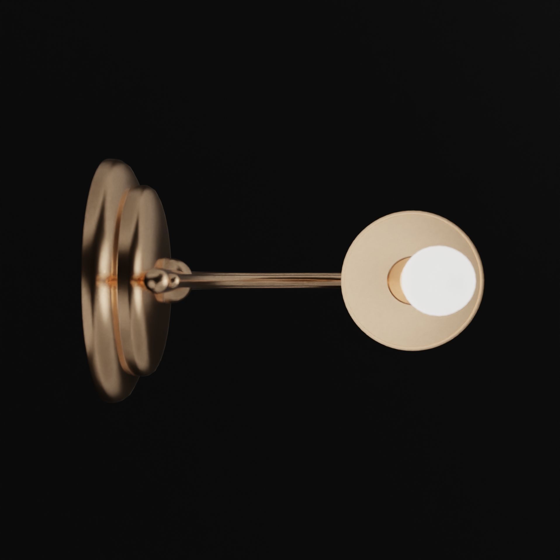 Rustic wall lamp 3D model_2