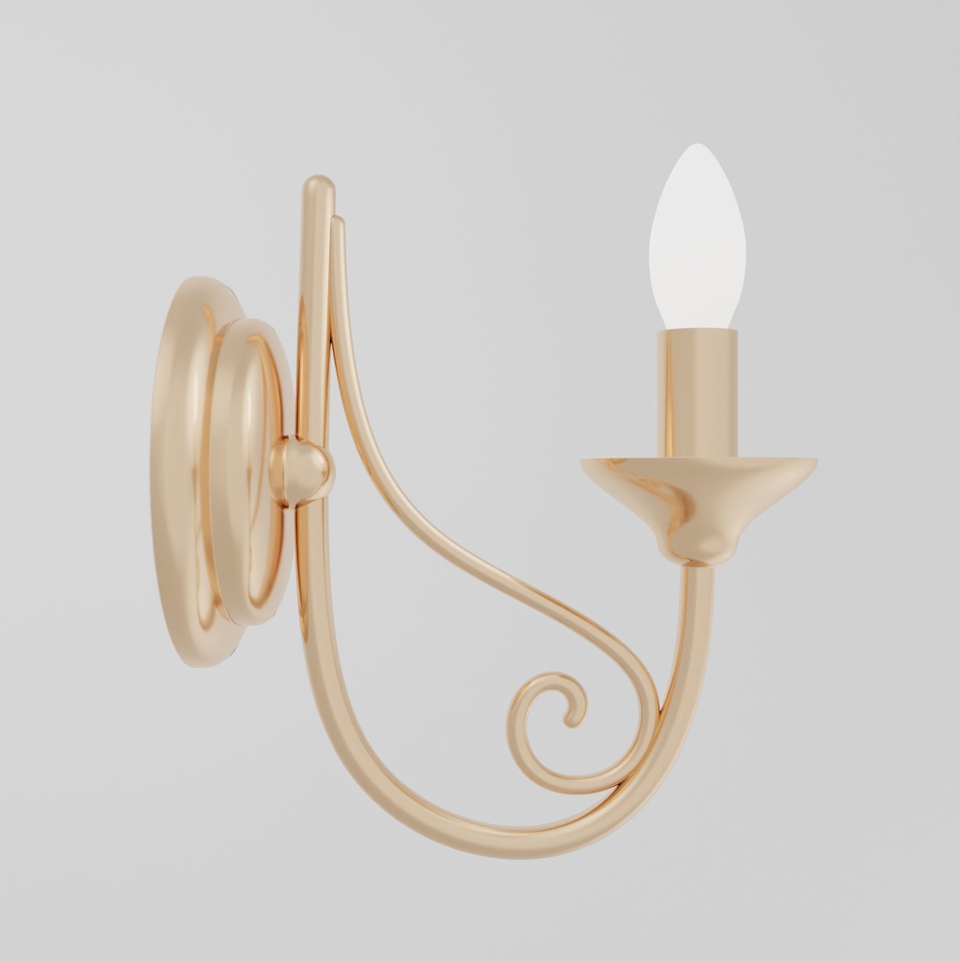 Rustic wall lamp 3D model_6