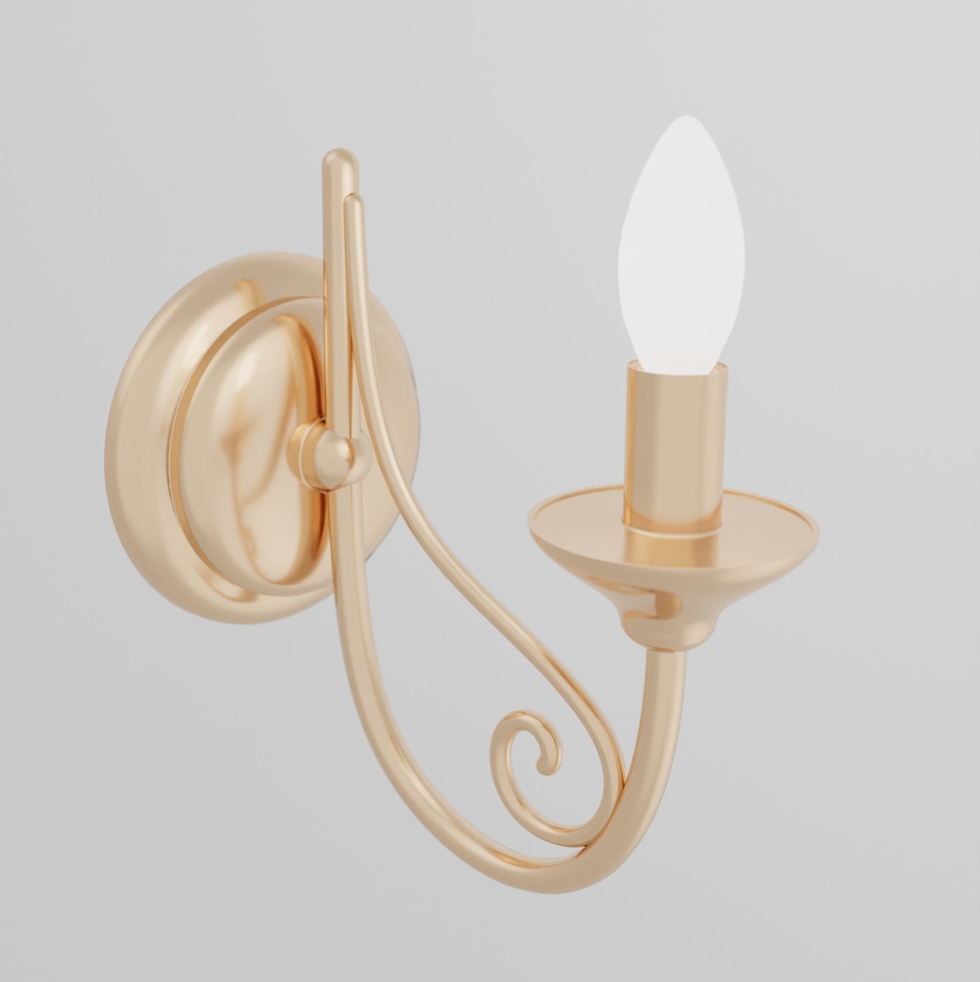 Rustic wall lamp 3D model_5