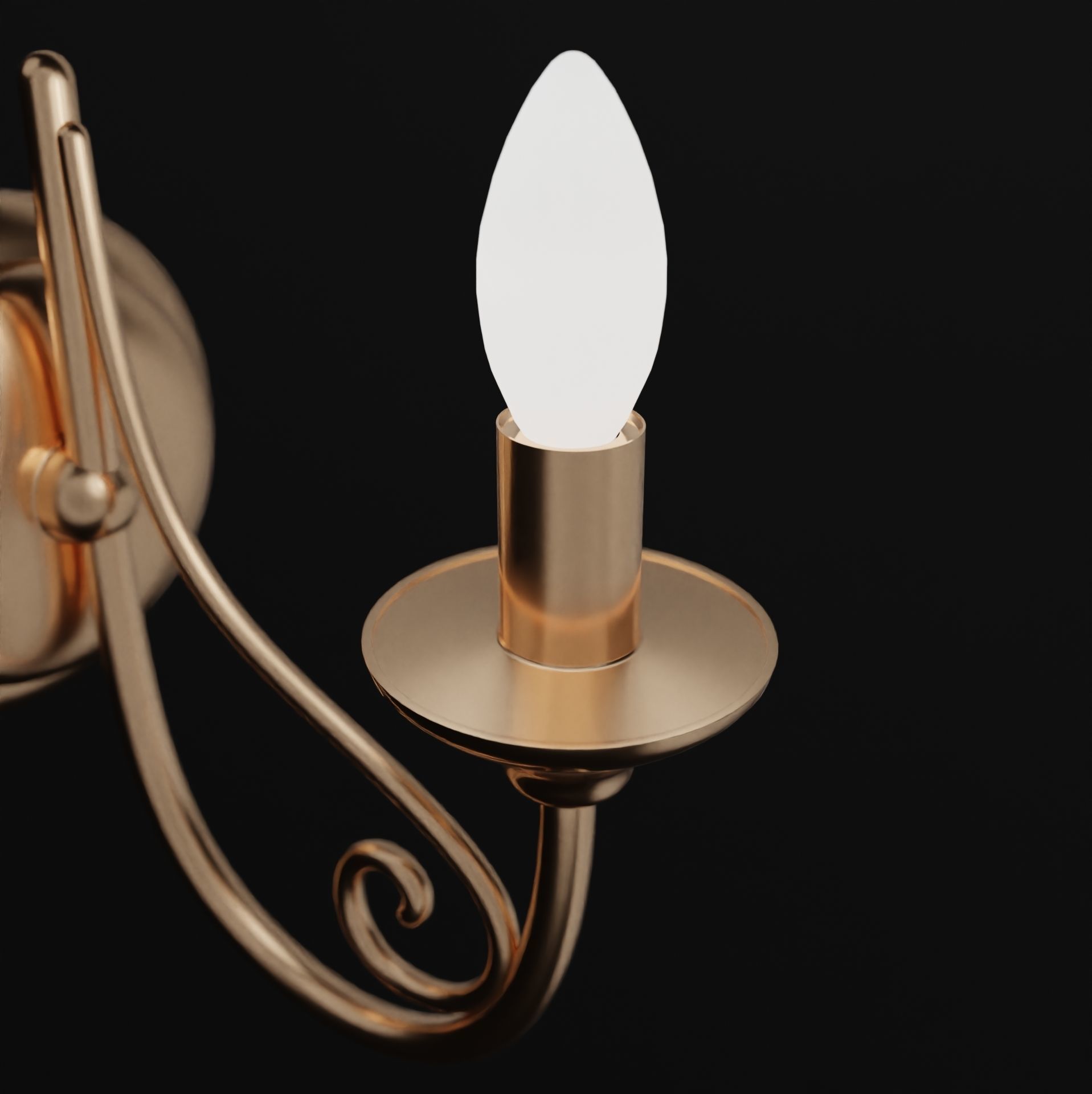 Rustic wall lamp 3D model_3