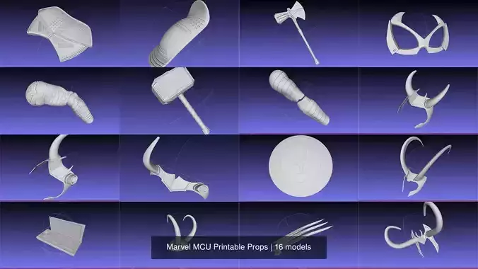 Marvel MCU Printable Props 3D Model Collection