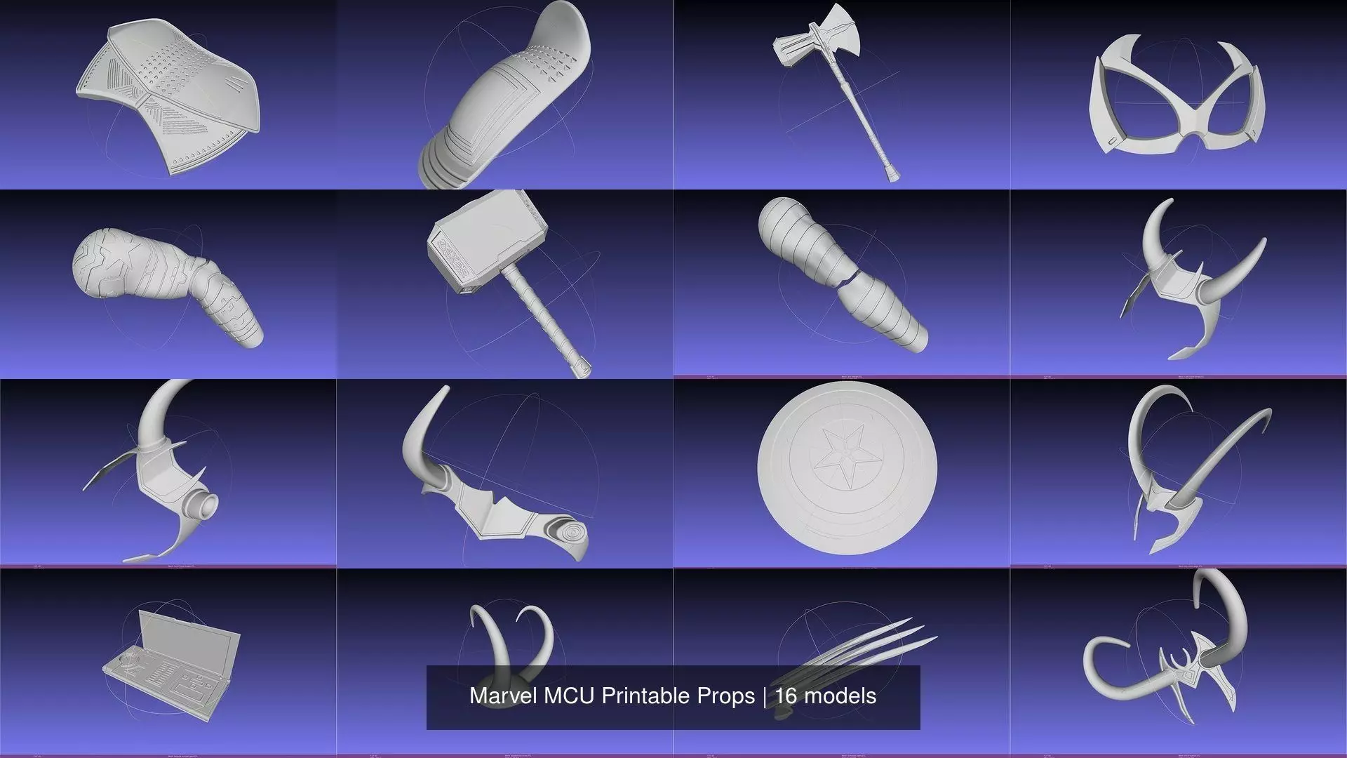 Marvel MCU Printable Props 3D Model Collection_0