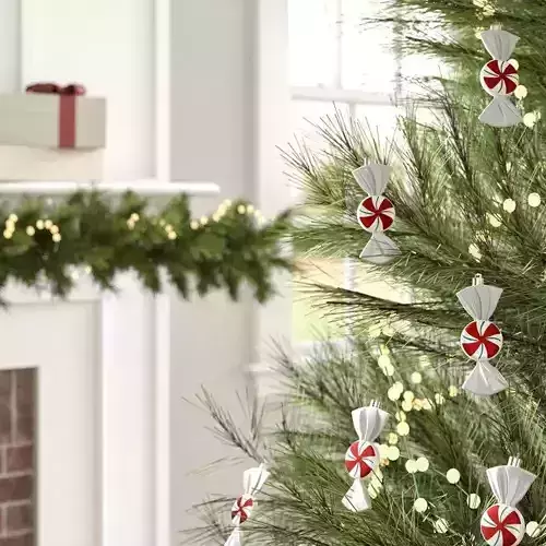 White Plastic Holiday Shaped Ornament